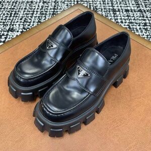Prada Women's Black Platform Loafers
